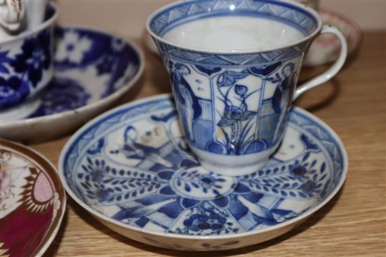 A large group of Worcester, New Hall, Regency tea and coffee wares and 19th century tea wares